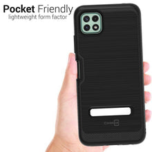 Load image into Gallery viewer, Samsung Galaxy A22 5G Case - Metal Kickstand Hybrid Phone Cover - SleekStand Series