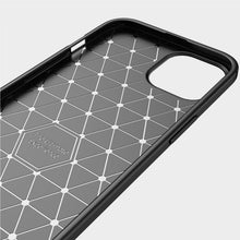 Load image into Gallery viewer, Apple iPhone 13 Mini Slim Soft Flexible Carbon Fiber Brush Metal Style TPU Case