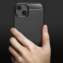 Load image into Gallery viewer, Apple iPhone 13 Mini Slim Soft Flexible Carbon Fiber Brush Metal Style TPU Case