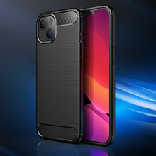 Load image into Gallery viewer, Apple iPhone 13 Mini Slim Soft Flexible Carbon Fiber Brush Metal Style TPU Case