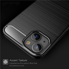 Load image into Gallery viewer, Apple iPhone 13 Slim Soft Flexible Carbon Fiber Brush Metal Style TPU Case