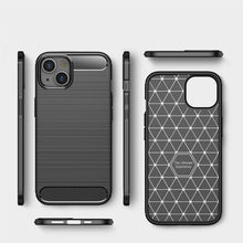 Load image into Gallery viewer, Apple iPhone 13 Slim Soft Flexible Carbon Fiber Brush Metal Style TPU Case