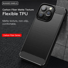 Load image into Gallery viewer, Apple iPhone 13 Pro Slim Soft Flexible Carbon Fiber Brush Metal Style TPU Case