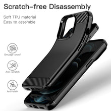 Load image into Gallery viewer, Apple iPhone 13 Pro Slim Soft Flexible Carbon Fiber Brush Metal Style TPU Case
