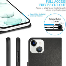 Load image into Gallery viewer, Apple iPhone 13 Wallet Case - RFID Blocking Leather Folio Phone Pouch - CarryALL Series