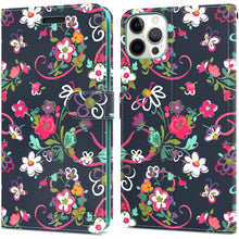 Load image into Gallery viewer, Apple iPhone 13 Pro Wallet Case - RFID Blocking Leather Folio Phone Pouch - CarryALL Series