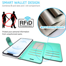 Load image into Gallery viewer, Apple iPhone 13 Pro Wallet Case - RFID Blocking Leather Folio Phone Pouch - CarryALL Series