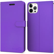 Load image into Gallery viewer, Apple iPhone 13 Pro Wallet Case - RFID Blocking Leather Folio Phone Pouch - CarryALL Series
