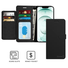 Load image into Gallery viewer, Apple iPhone 13 Mini Wallet Case - RFID Blocking Leather Folio Phone Pouch - CarryALL Series