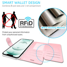 Load image into Gallery viewer, Apple iPhone 13 Mini Wallet Case - RFID Blocking Leather Folio Phone Pouch - CarryALL Series
