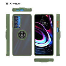 Load image into Gallery viewer, Motorola Edge 2021 Case - Clear Tinted Metal Ring Phone Cover - Dynamic Series