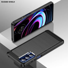 Load image into Gallery viewer, Motorola Edge 2021 Slim Soft Flexible Carbon Fiber Brush Metal Style TPU Case