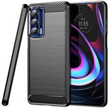 Load image into Gallery viewer, Motorola Edge 2021 Slim Soft Flexible Carbon Fiber Brush Metal Style TPU Case