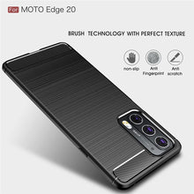 Load image into Gallery viewer, Motorola Edge 20 Slim Soft Flexible Carbon Fiber Brush Metal Style TPU Case