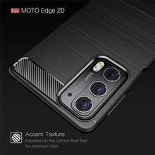 Load image into Gallery viewer, Motorola Edge 20 Slim Soft Flexible Carbon Fiber Brush Metal Style TPU Case