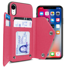 Load image into Gallery viewer, iPhone XR Wallet Case Pocket Pouch Credit Card Holder Fabric-Backed Phone Cover - Pocket Pouch Series