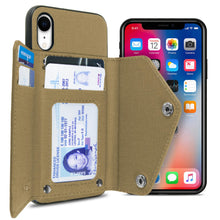 Load image into Gallery viewer, iPhone XR Wallet Case Pocket Pouch Credit Card Holder Fabric-Backed Phone Cover - Pocket Pouch Series