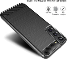 Load image into Gallery viewer, Samsung Galaxy S22 Plus Slim Soft Flexible Carbon Fiber Brush Metal Style TPU Case