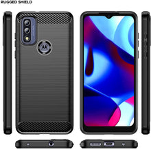 Load image into Gallery viewer, Motorola Moto G Power 2022 Slim Soft Flexible Carbon Fiber Brush Metal Style TPU Case