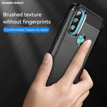Load image into Gallery viewer, Motorola Moto E20 Slim Soft Flexible Carbon Fiber Brush Metal Style TPU Case