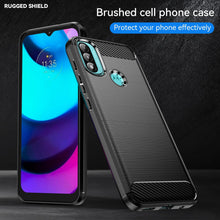 Load image into Gallery viewer, Motorola Moto E20 Slim Soft Flexible Carbon Fiber Brush Metal Style TPU Case