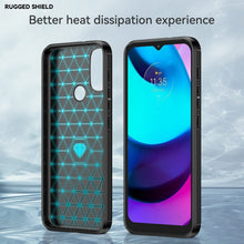 Load image into Gallery viewer, Motorola Moto E20 Slim Soft Flexible Carbon Fiber Brush Metal Style TPU Case