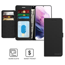 Load image into Gallery viewer, Samsung Galaxy S22 Wallet Case - RFID Blocking Leather Folio Phone Pouch - CarryALL Series