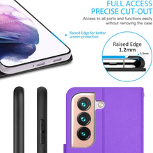 Load image into Gallery viewer, Samsung Galaxy S22 Wallet Case - RFID Blocking Leather Folio Phone Pouch - CarryALL Series