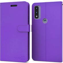Load image into Gallery viewer, Motorola Moto G Pure Wallet Case - RFID Blocking Leather Folio Phone Pouch - CarryALL Series