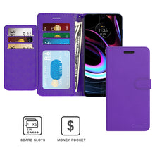 Load image into Gallery viewer, Motorola Edge 2021 Wallet Case - RFID Blocking Leather Folio Phone Pouch - CarryALL Series
