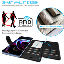 Load image into Gallery viewer, Motorola Edge 2021 Wallet Case - RFID Blocking Leather Folio Phone Pouch - CarryALL Series
