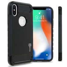 Load image into Gallery viewer, iPhone XS / iPhone X Case - Hybrid Phone Cover with Carbon Fiber Accents - Arc Series
