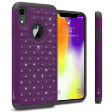 Load image into Gallery viewer, iPhone XR Case - Rhinestone Bling Hybrid Phone Cover - Aurora Series