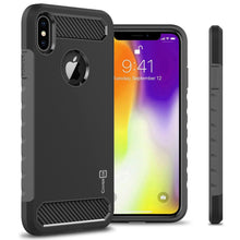 Load image into Gallery viewer, iPhone XS Max Case - Hybrid Phone Cover with Carbon Fiber Accents - Arc Series