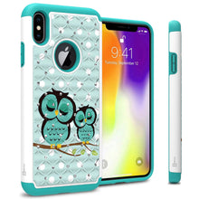 Load image into Gallery viewer, iPhone XS Max Case - Rhinestone Bling Hybrid Phone Cover - Aurora Series