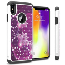 Load image into Gallery viewer, iPhone XS Max Case - Rhinestone Bling Hybrid Phone Cover - Aurora Series