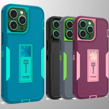 Load image into Gallery viewer, Apple iPhone 14 Pro Max Case Heavy Duty Rugged Phone Cover w/ Kickstand