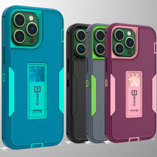 Load image into Gallery viewer, Apple iPhone 14 Pro Case Heavy Duty Rugged Phone Cover w/ Kickstand