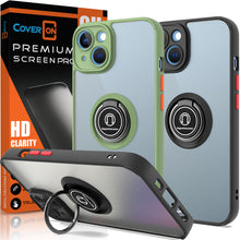 Load image into Gallery viewer, Apple iPhone 14 Ring Case Clear Tinted Back Phone Cover