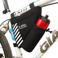 Load image into Gallery viewer, Bike Bag with Water Bottle Holder, Sport Cycling Frame Storage Bag Bicycle Pouch Triangle Saddle Strap-On Cup Handlebar Accessories Pack for Road Mountain