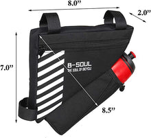 Load image into Gallery viewer, Bike Bag with Water Bottle Holder, Sport Cycling Frame Storage Bag Bicycle Pouch Triangle Saddle Strap-On Cup Handlebar Accessories Pack for Road Mountain