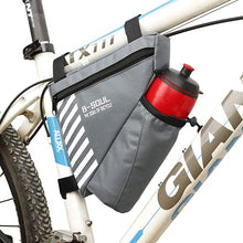 Load image into Gallery viewer, Bike Bag with Water Bottle Holder, Sport Cycling Frame Storage Bag Bicycle Pouch Triangle Saddle Strap-On Cup Handlebar Accessories Pack for Road Mountain