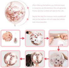 Load image into Gallery viewer, Corelife Rose Gold Birthday Party Decoration 40pcs Set Happy Birthday Confetti Balloons Women Girl Sweet sixteen Foil Fringe backdrop Curtain