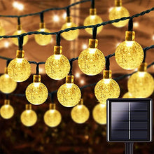 Load image into Gallery viewer, CoreLife 40FT 100 LED Crystal Globe Solar Powered String Lights Outdoor Waterproof Indoor Decorative 8 Modes Patio Party - Warm White