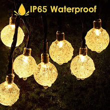 Load image into Gallery viewer, CoreLife 40FT 100 LED Crystal Globe Solar Powered String Lights Outdoor Waterproof Indoor Decorative 8 Modes Patio Party - Warm White