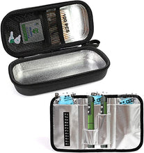 Load image into Gallery viewer, CoreLife Insulin Cooler Travel Case, Diabetic Medication Holder Case and Organizer Kit with 3 Ice Packs and Insulated Liner - Black
