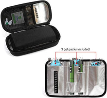 Load image into Gallery viewer, CoreLife Insulin Cooler Travel Case, Diabetic Medication Holder Case and Organizer Kit with 3 Ice Packs and Insulated Liner - Black