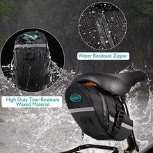 Load image into Gallery viewer, CoreLife Bicyle Saddle Bike Bag Under Seat Pouch Water Resistance Cycling Wedge Pack Accessories Storage Pannier - Black