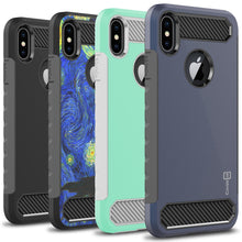Load image into Gallery viewer, iPhone XS Max Case - Hybrid Phone Cover with Carbon Fiber Accents - Arc Series