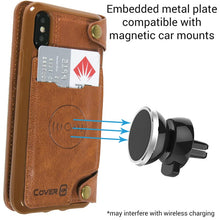 Load image into Gallery viewer, iPhone XS / iPhone X Wallet Phone Case, Vegan Leather Phone Cover with Detachable Credit Card Holder, Car Mount Compatible - Scout Series